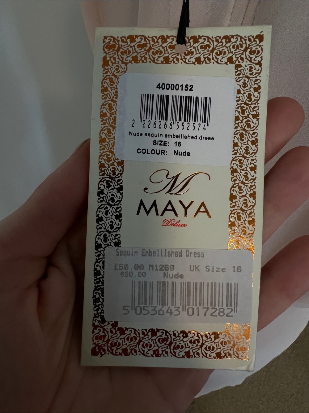Maya Blush-Beige Sequin Embellished Mini Dress - Picture 7 of 8